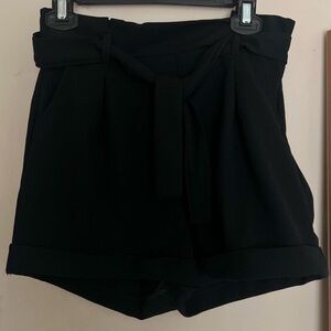 Haute Monde Black High-Waist Shorts